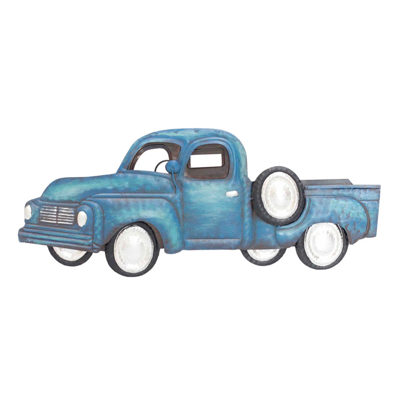 Classic American 3D Green Sedan Car Wall Hanging Decor Metal Retro Cars Handicraft Wall Art Decoration