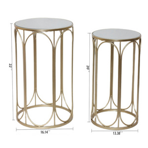 Metal Console Table with Mirror Gold Luxury Modern Living Room Furniture Home Furniture Crushed Diamond Mirrored Console Mi