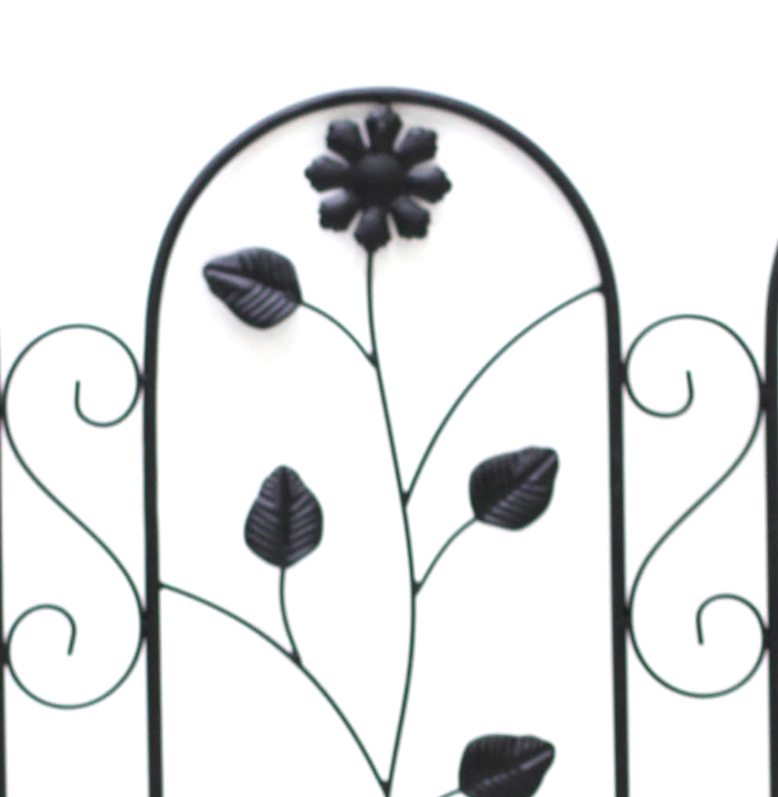 MR Black Iron Garden Trellis for Climbing Plants Rust Free Vine Plant Metal Support Decorative Lattice Grid Panels