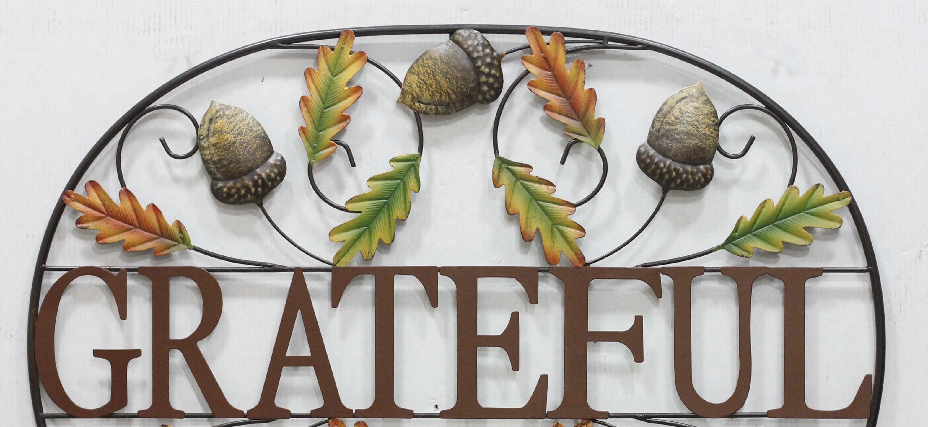 Metal Hot Sell Grateful Wall Decoration for Fall