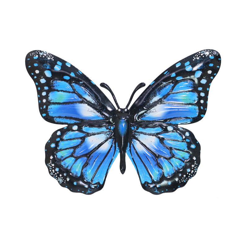 MR 3D UV Printing Metal Butterfly Wall Art Decorations Hanging Handmade Gift Wall Sculptures for Garden Fence