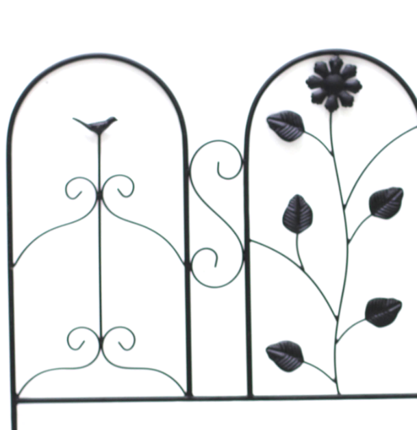 MR Black Iron Garden Trellis for Climbing Plants Rust Free Vine Plant Metal Support Decorative Lattice Grid Panels