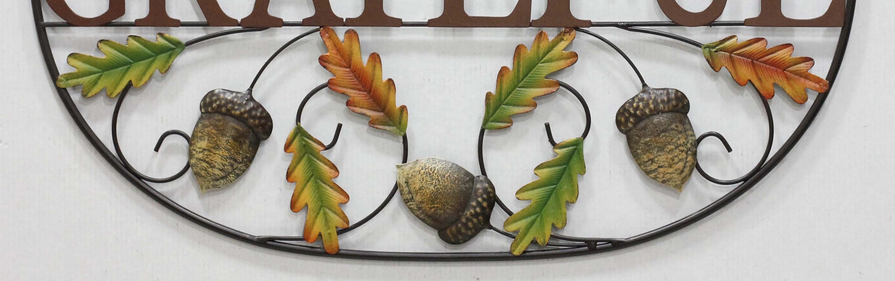 Metal Hot Sell Grateful Wall Decoration for Fall