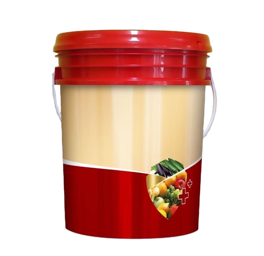 Empty 20 Liter Plastic Paint Bucket 20 Litre Plastic Pail With Lid And Handle For Sale