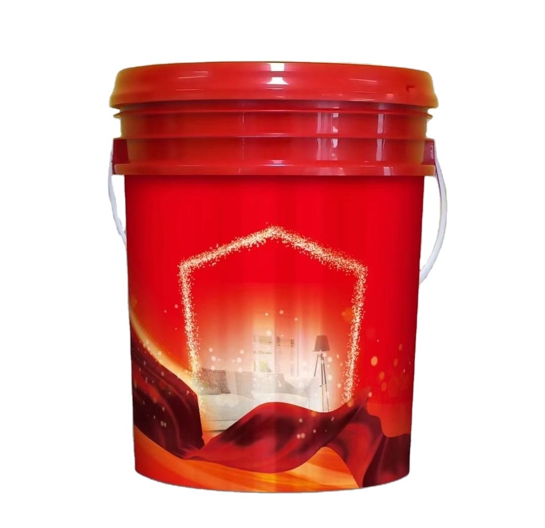 Empty 20 Liter Plastic Paint Bucket 20 Litre Plastic Pail With Lid And Handle For Sale