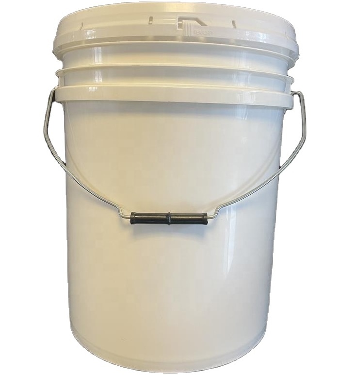 Empty 20 Liter Plastic Paint Bucket 20 Litre Plastic Pail With Lid And Handle For Sale