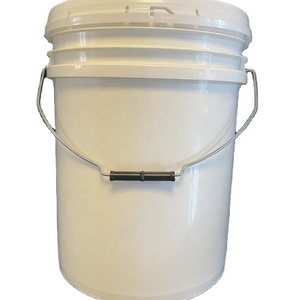 Empty 20 Liter Plastic Paint Bucket 20 Litre Plastic Pail With Lid And Handle For Sale