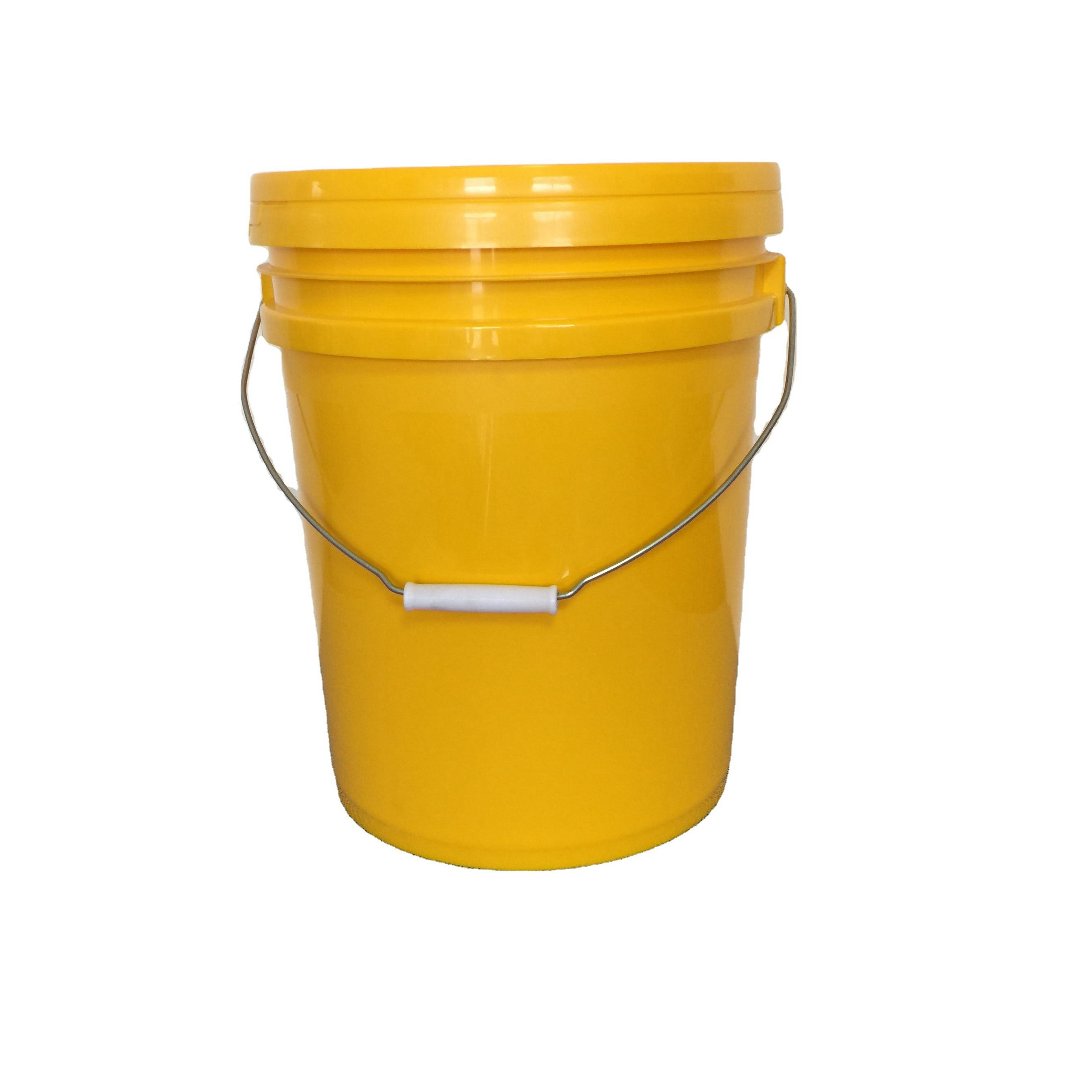 Food Grade Plastic Barrels Container Clear Transparent 5 Gallon bucket Cream Milk Round Clear Plastic Bucket With Lid Handle