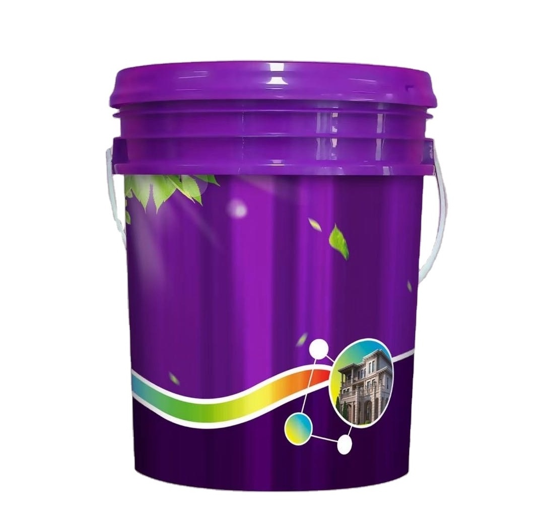 Empty 20 Liter Plastic Paint Bucket 20 Litre Plastic Pail With Lid And Handle For Sale