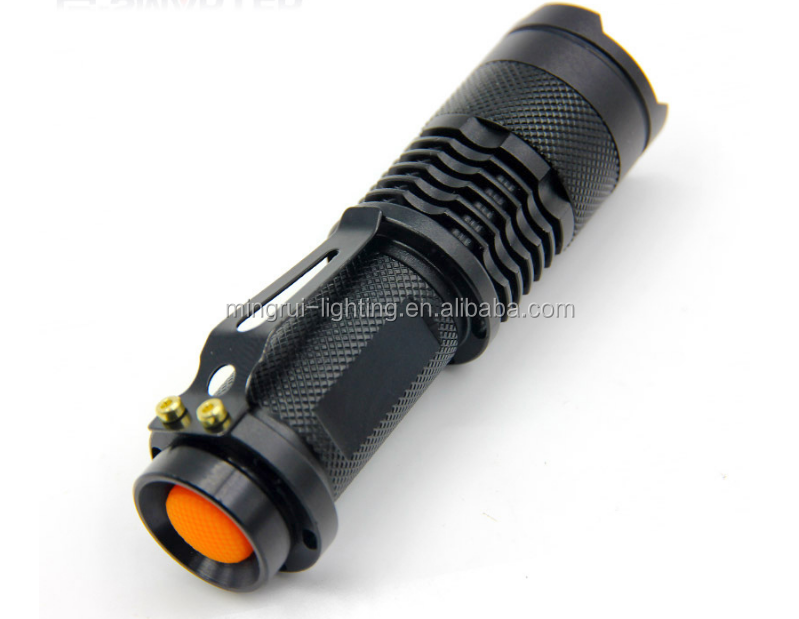 MR-69 pocket Lamp 3w 300lm Adjustable Focus Zoomable Torch Light 3 Modes Handheld Mini Q5 LED+cob Flashlight