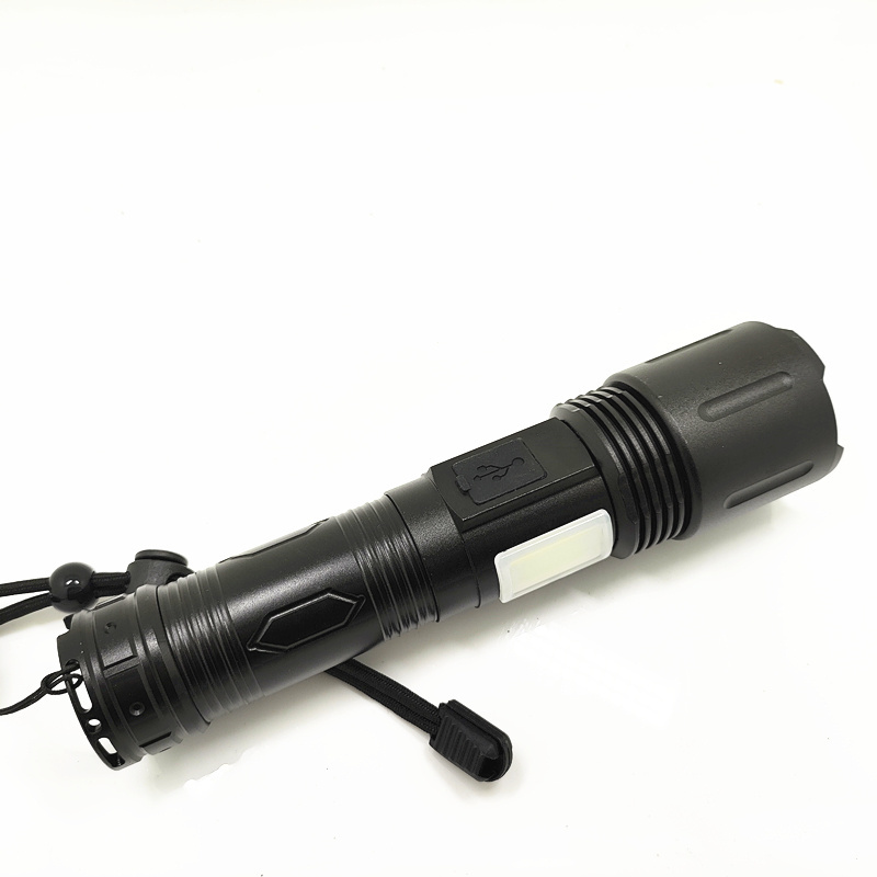 Camping Searchlights High Lumens Led Rechargeable Flashlight 1000 Lumen IP67 Waterproof Flash Light with USB Input Output