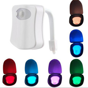 3AAA batteries toilet seat lamp bathroom 16 color toilet night light motion activated sensor toilet night light