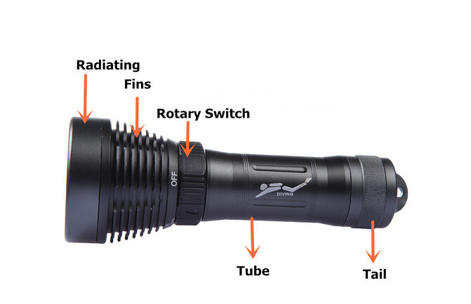 Most Powerful LED Diving Flashlight 1000 Lumens l2 LED Dive Torch