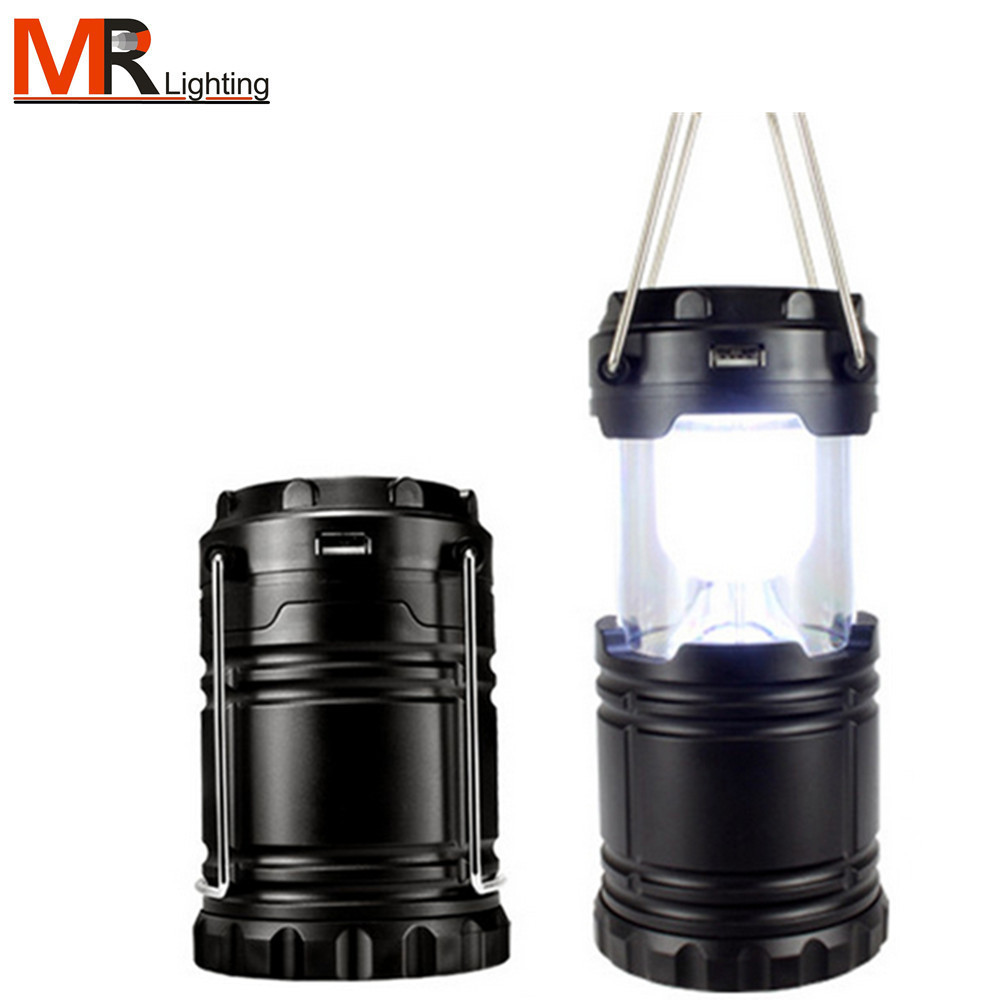 Bright hiking light solar LED outdoor stretch handle portable camping tent lamp LED camp light.