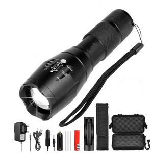 Aluminum high power 1000 lumen 10W rechargeable tactical led flashlight