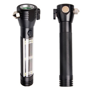 multifunctional Multitools safety hammer rechargeable flashlight high power led flashlight