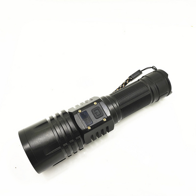 Laser/p50/p70 Flashlight Led Outdoor Strong Light Waterproof Zoom Flashlight Aluminum Alloy Super Bright Digital Display White