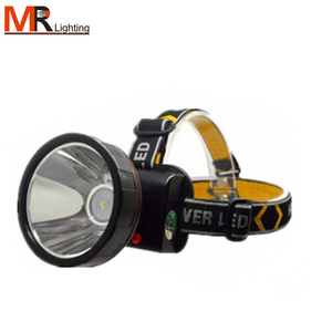 Powerful Led Mining Light headlamp Miner's rechargeable Battery head lamp light torch 3 color white blue yellow light fishing