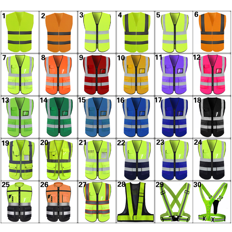 MINGRUI Reflective safety reflective vest traffic security construction high visibility reflective safety vest 100% polyester