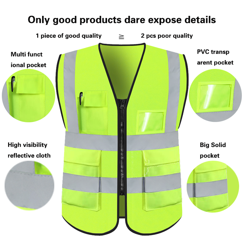 Mingrui Safety Vest Construction Hi Vis Workwear Security Vest Reflective