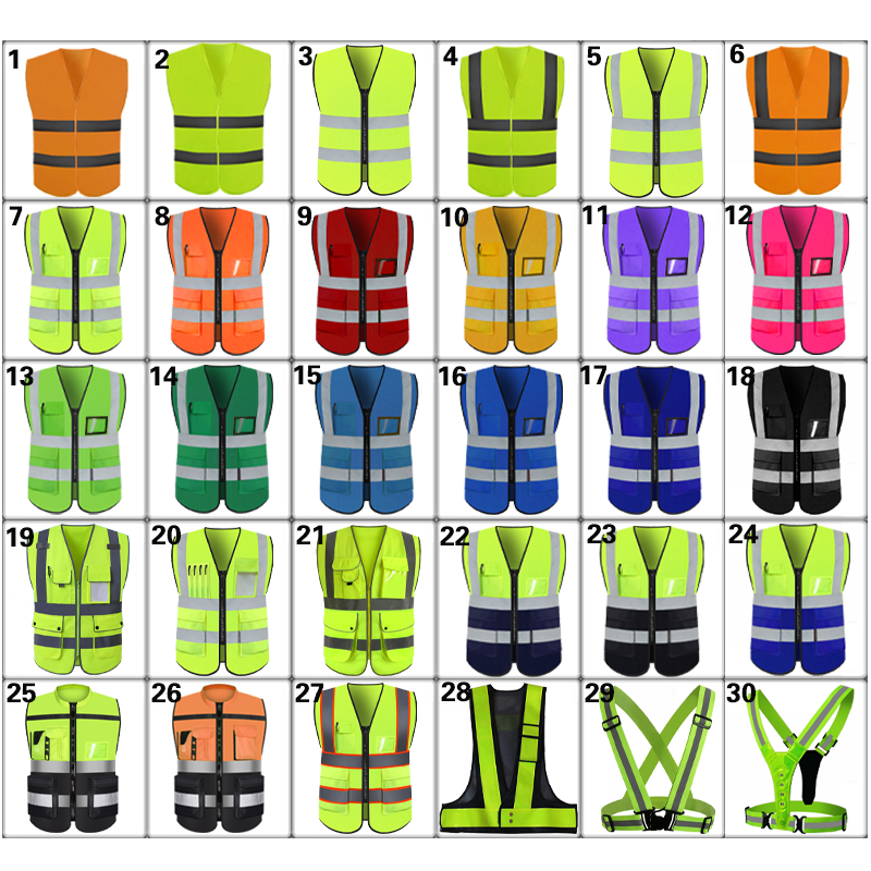 High Visibility Reflective Vest Working Clothes Outdoor Reflective Safety Clothing Reflective Jacket