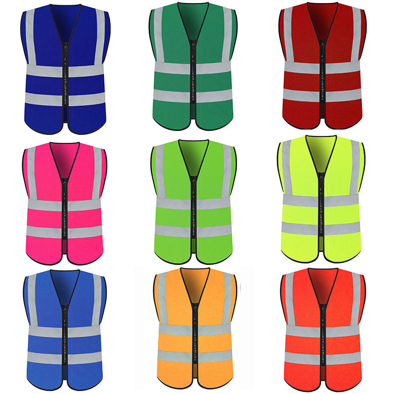 Mingrui multi-colored Outdoor reflective vest OEM Roadway High Visibility vest overall high quality construction vest with logo