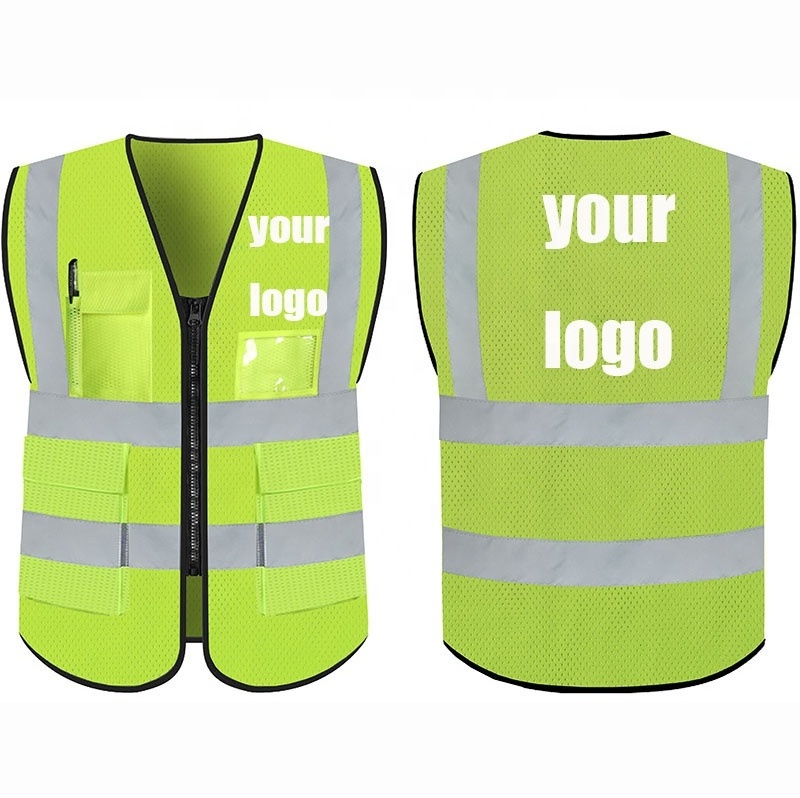 Mingrui Classic multi-pocket style for Men High Visibility Reflective Safety T Shirt factory direct sales security vest