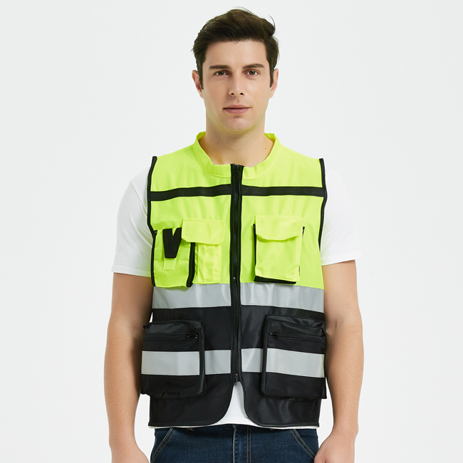 Hi Vis Workwear MESH Vest Safety Jacket YELLOW Reflective Safety Vest