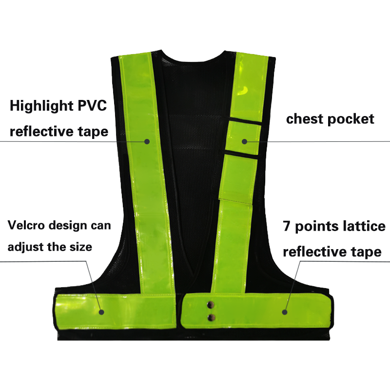 Outdoor Adjustable Reflective Luminous Running Vest Glowing Reflector Straps Safety Gear for Men Women Night Running Hiking