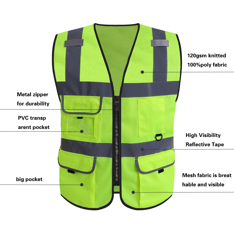 Night Running Reflective Safety Strips Vest  Rain jacket anti static clothes High Quality Reflector Jacket