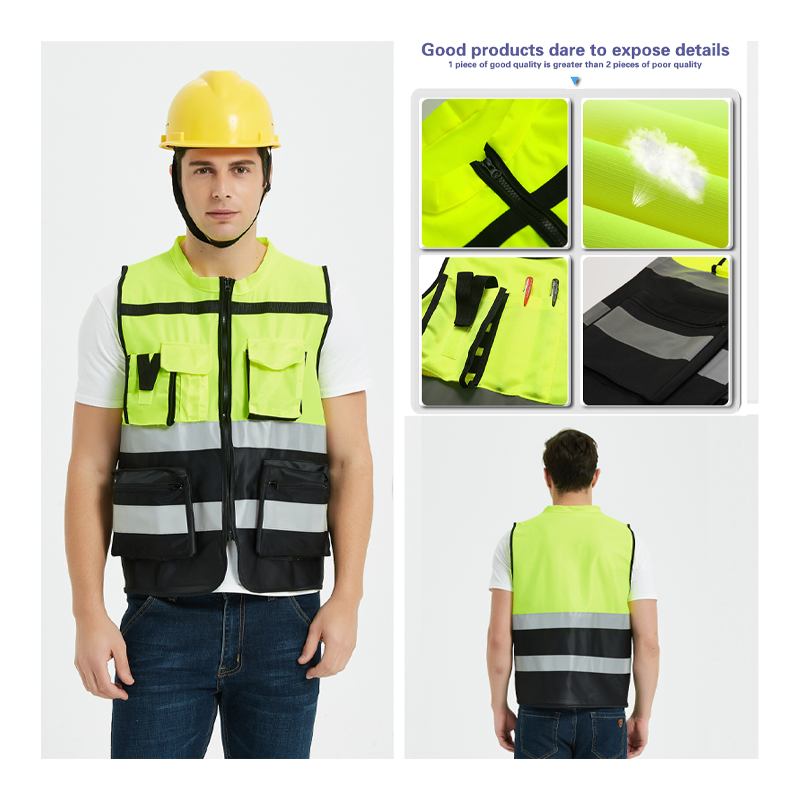 Mingrui Wholesale Quality Assurance High Visibility Safety Reflective Vest Fluorescent Dual Color Cheap High Visibility Vest