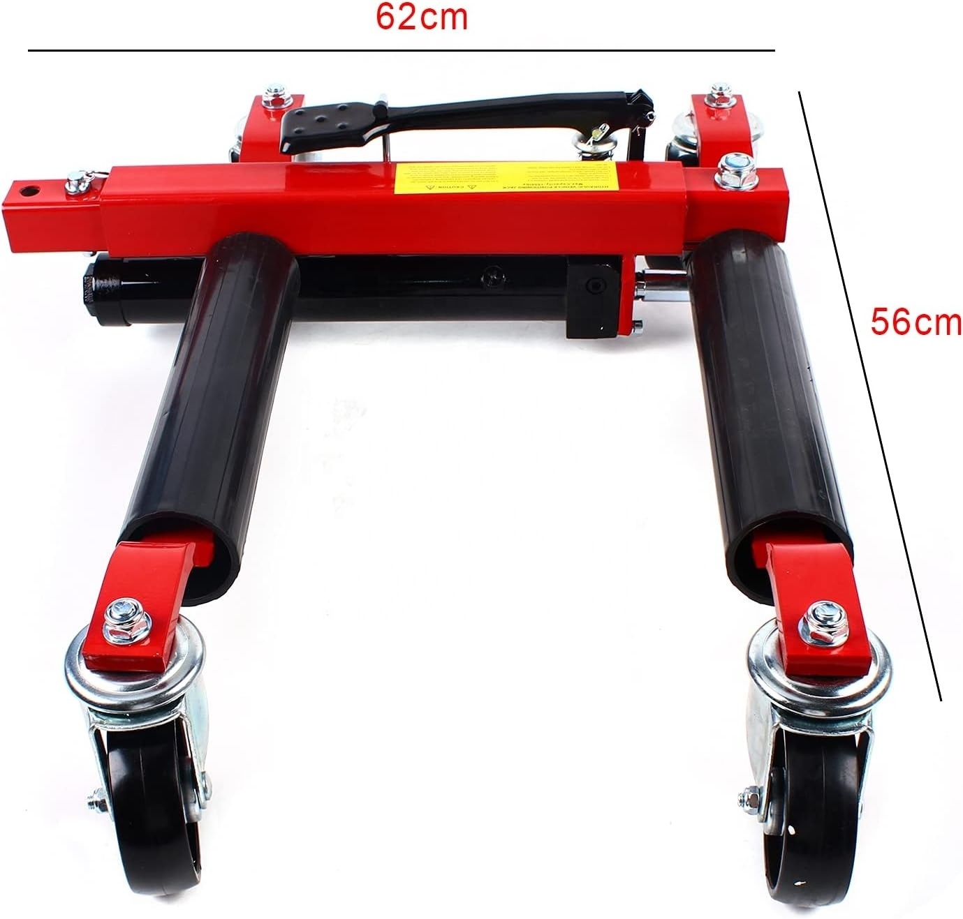 Hydraulic 1500-lbs Car Skates, 12'' Wheel Vehicle Positioning Jack, Heavy Duty Rollers with Foot Pedal for Tire Auto Repair