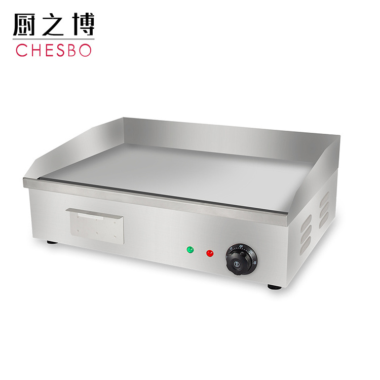 Hot sale hotel restaurant stainless steel Electric griddle/ commercial table top flat plate griddle grill