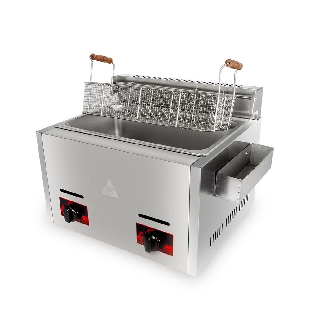 Commercial Chicken Pressure Gas Deep Fryer Oil Fat Fryer 22 L Tank