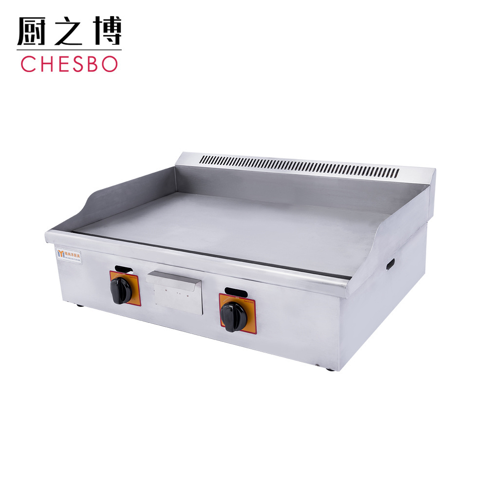 Table Top Stainless Steel Commercial Flat Plate Teppanyaki Gas Griddle For Pancake Stove Desktop Hotel Restaurant Catering