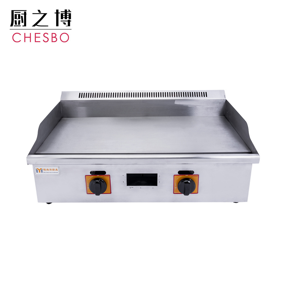 2020 new Catering Equipment Countertop Pancake Stainless Steel Flat Plate Commercial Gas Griddle