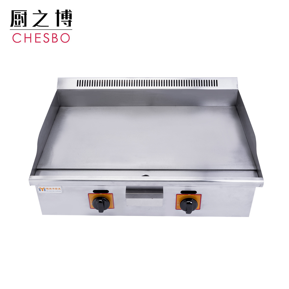 Table Top Stainless Steel Commercial Flat Plate Teppanyaki Gas Griddle For Pancake Stove Desktop Hotel Restaurant Catering