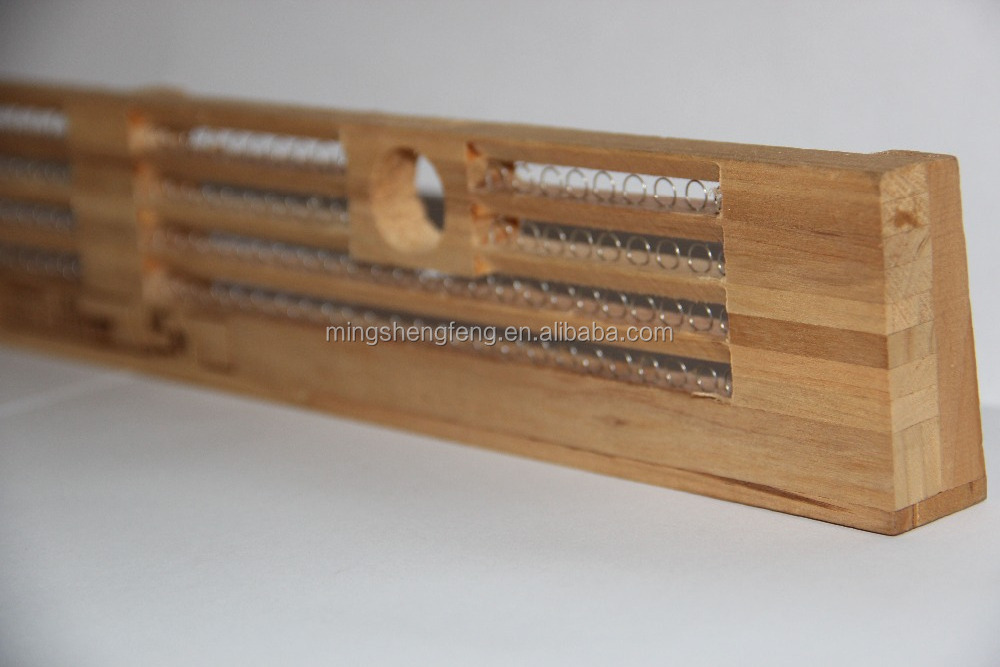 beekeeping rows wooden pollen collector trap