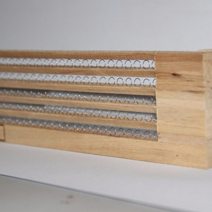 beekeeping rows wooden pollen collector trap