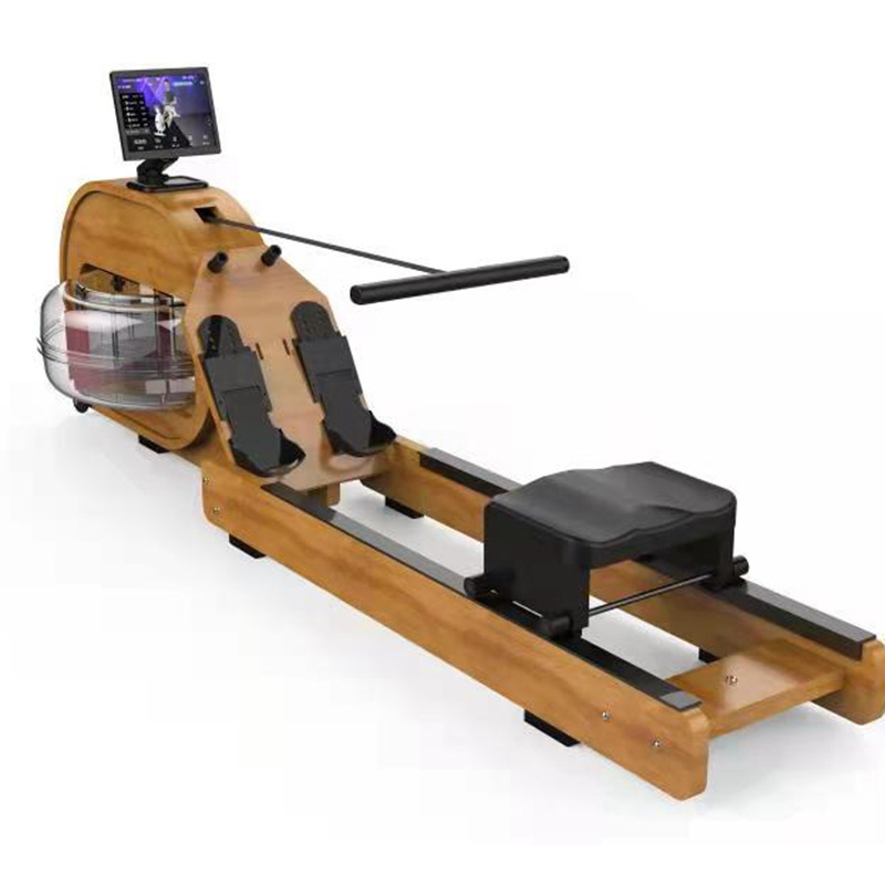 Indoor Water Rowing Machine with LCD Monitor Water Resistance Rower Machine for Home Use 300 350 LBS Capacity