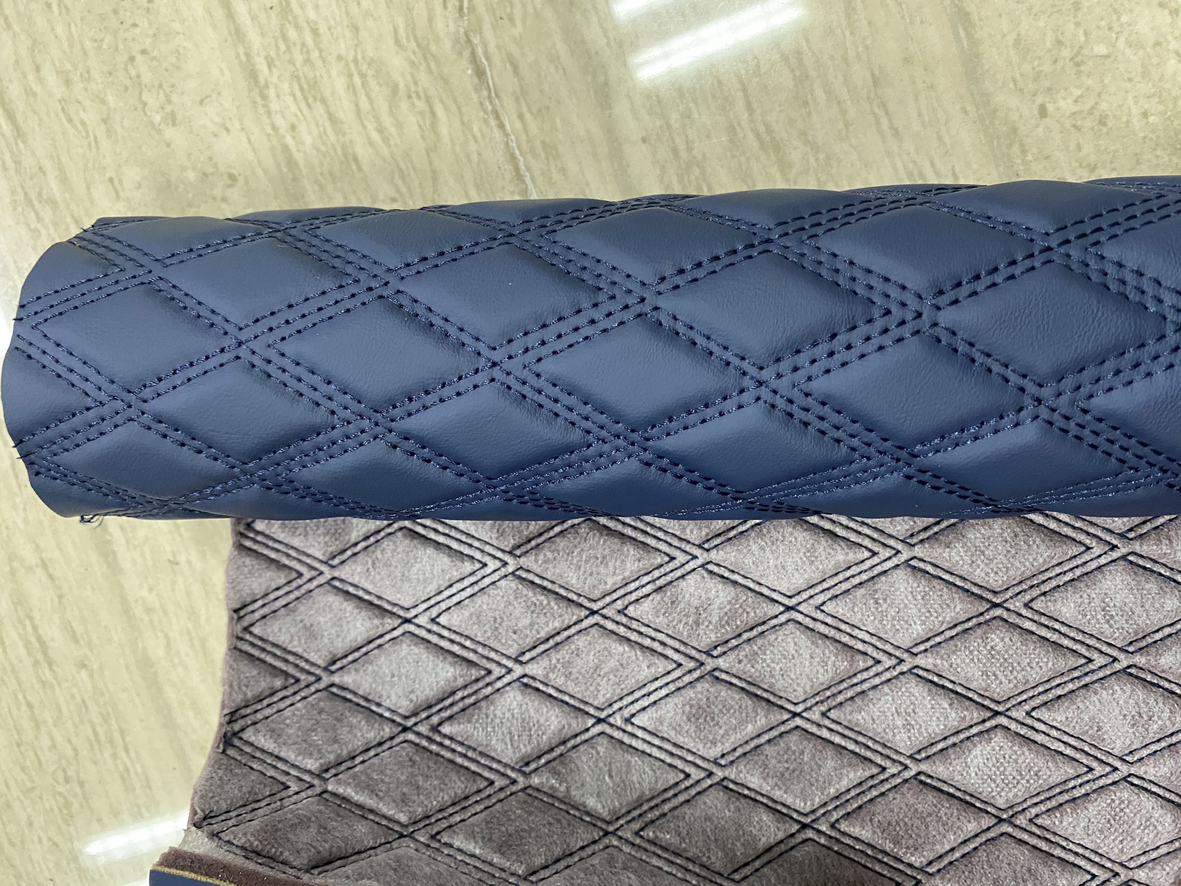 Durable Embossed Car Mat Synthetic Leather Customized AUTO seat PVC artificial leather In Roll