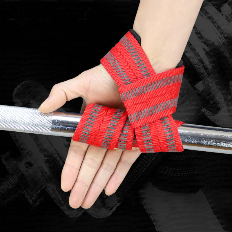 Non Slip Silicon Rubber Hand Bar Wrist Support Wraps Neoprene Padded Gym Exercise Lifting Wrist Straps