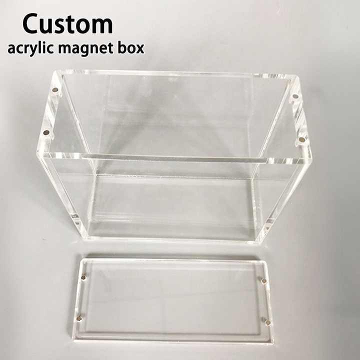 Custom Eco-friendly Acrylic Box Clear Acrylic Display Case 5side Box With Lid/sliding Lid Or Plexiglass Box Cube For Food Rose