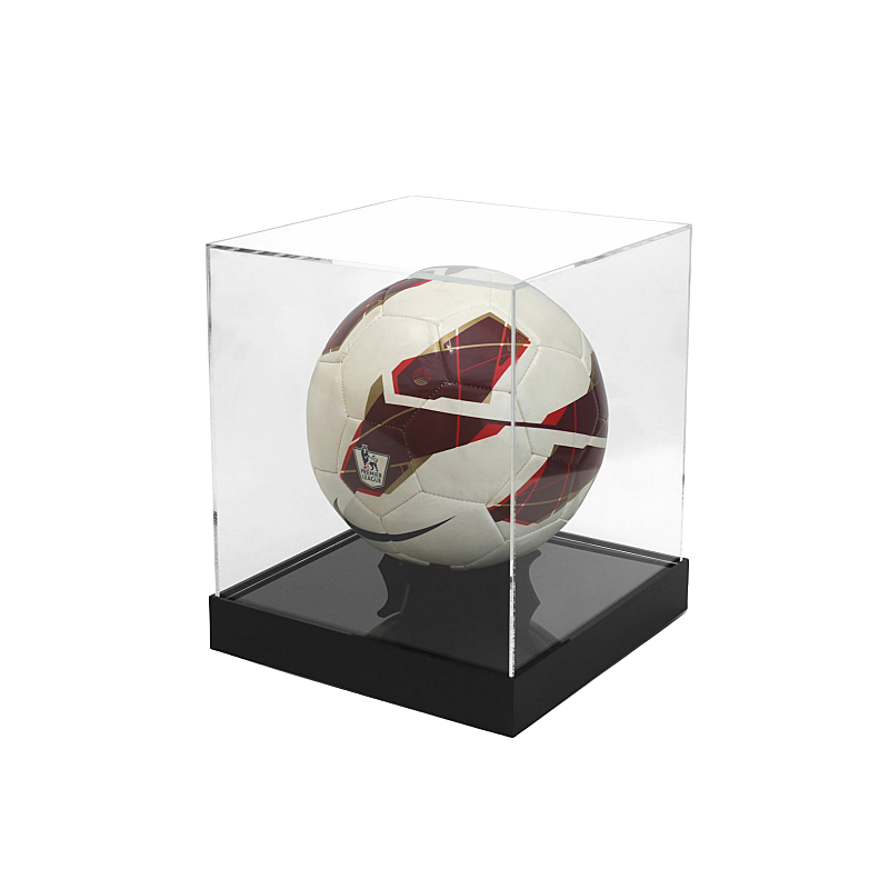 Customized Acrylic Football Display Case Football  Riser Stand