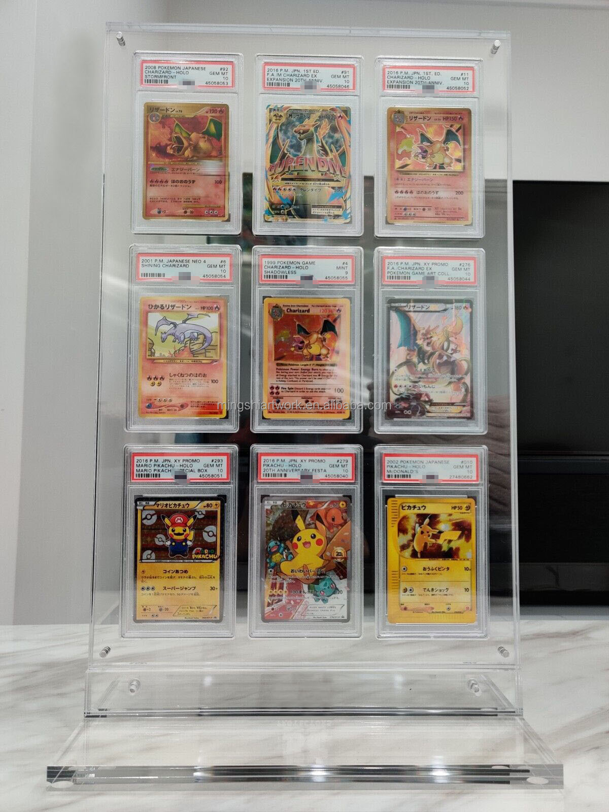 Ultra Premium Acrylic 9 PSAs Card Display Frame for pokemon