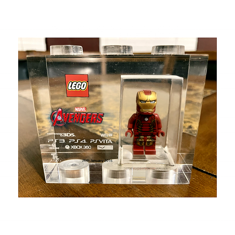 Mingshi Custom Acrylic Lego TT Games Trophy Brick The Hobbit SDCC  Rare Display Box Only Acrylic Brick No Toy