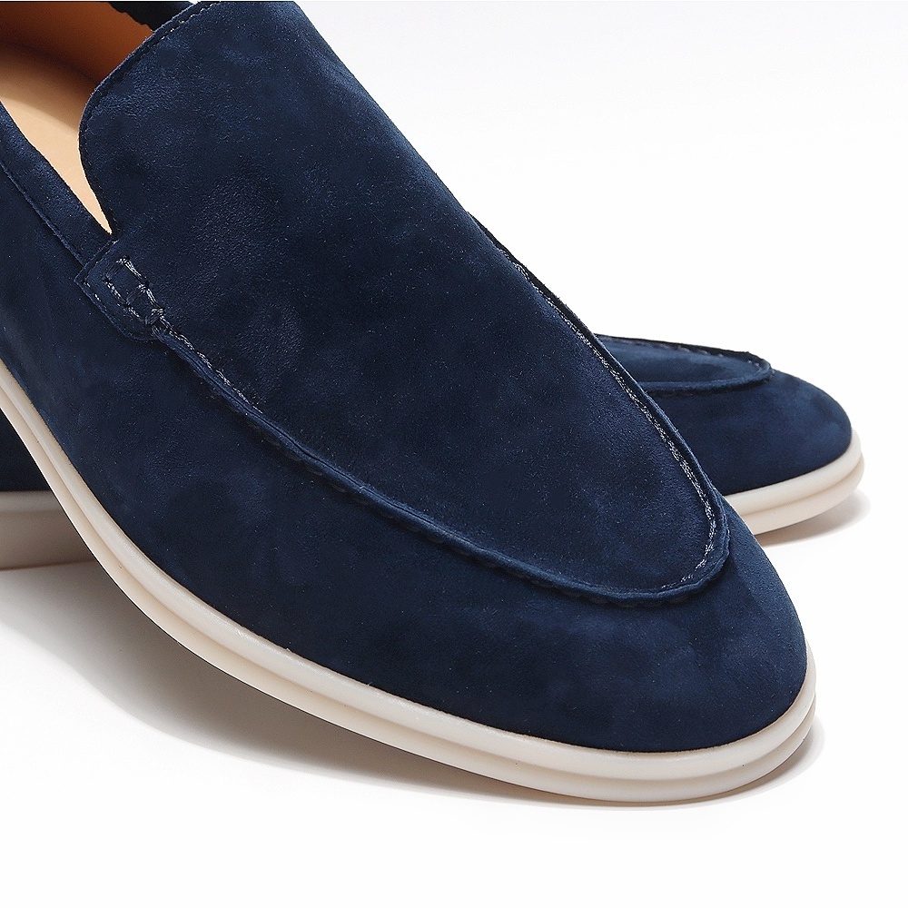 Luxury Hand made 100%genuine leather casual men's suede loafers high quality logo customization walking Wholesale  shoes for men