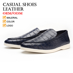 Factory Stock LP Blue Slip Leather Driving Loafers Mens Casual Shoes