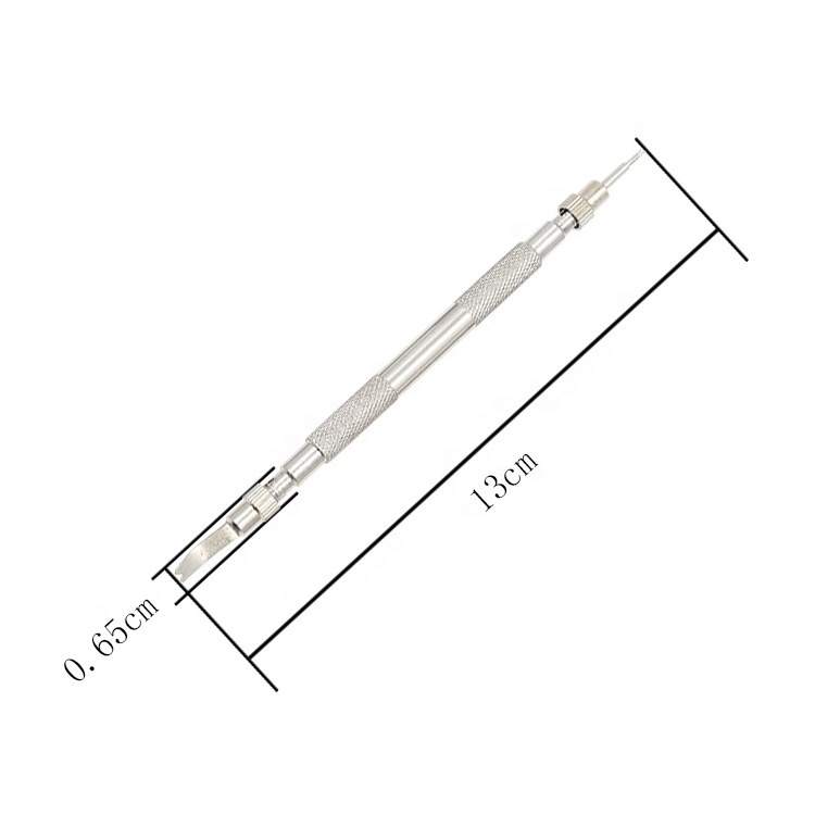 Wholesale 0.8mm 1.2mm double head stainless steel watch band repair set removal spring bar tool