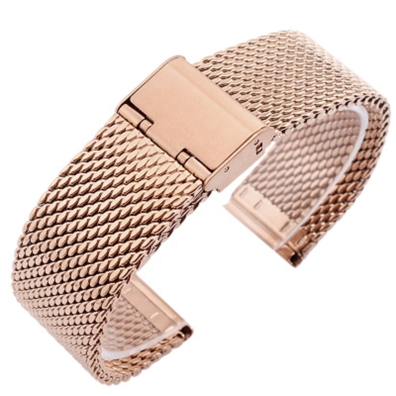 Fashion 18mm 20mm 22mm 24mm Quick Release 1.0 Milanese Bracelet Stainless Steel Watch Band Woven Mesh Watch Strap